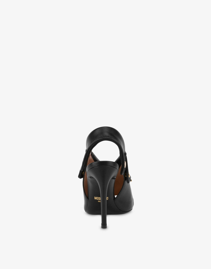 Moschino NAPPA LEATHER BIKER SLINGBACK outlook