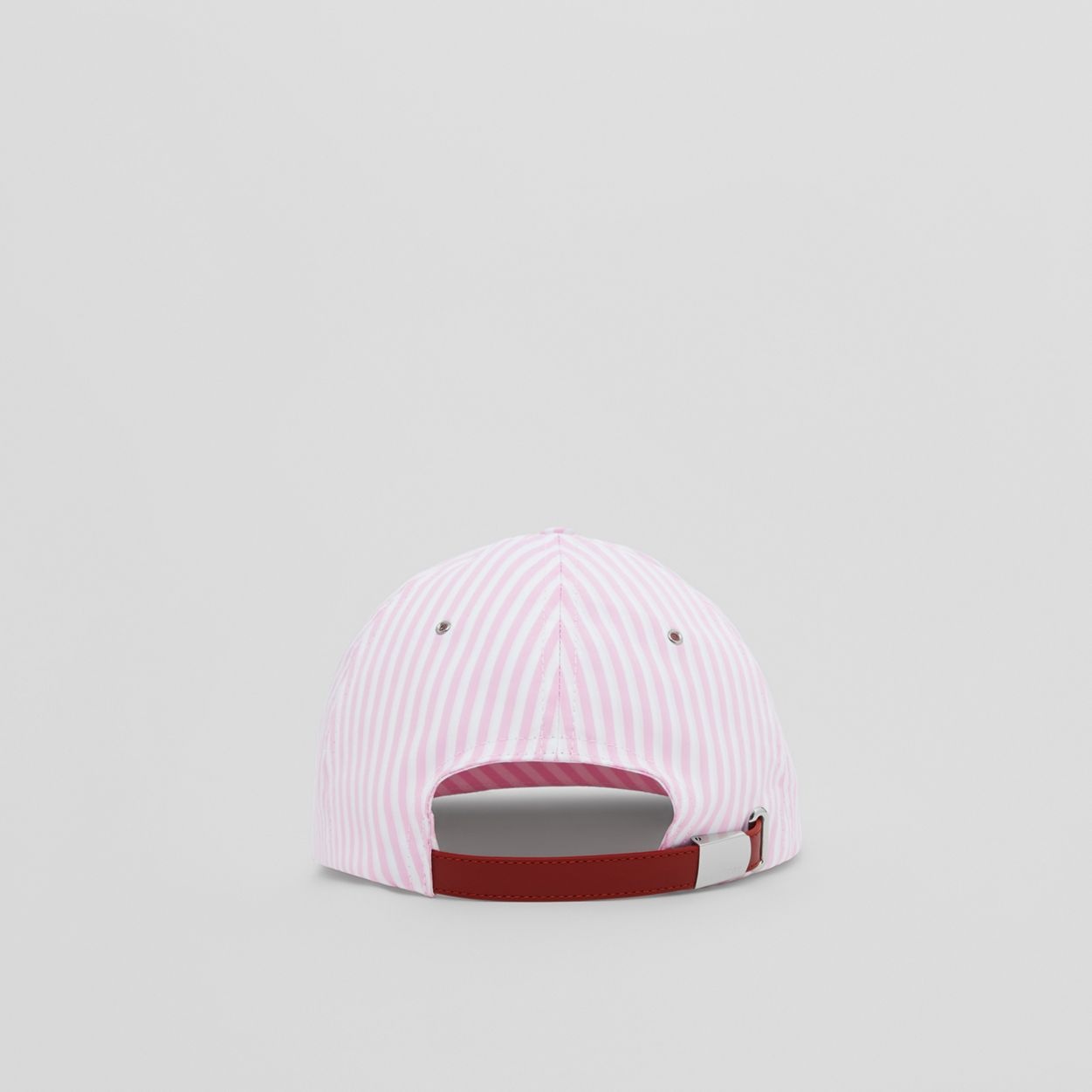 Horseferry Motif Striped Cotton Baseball Cap - 4