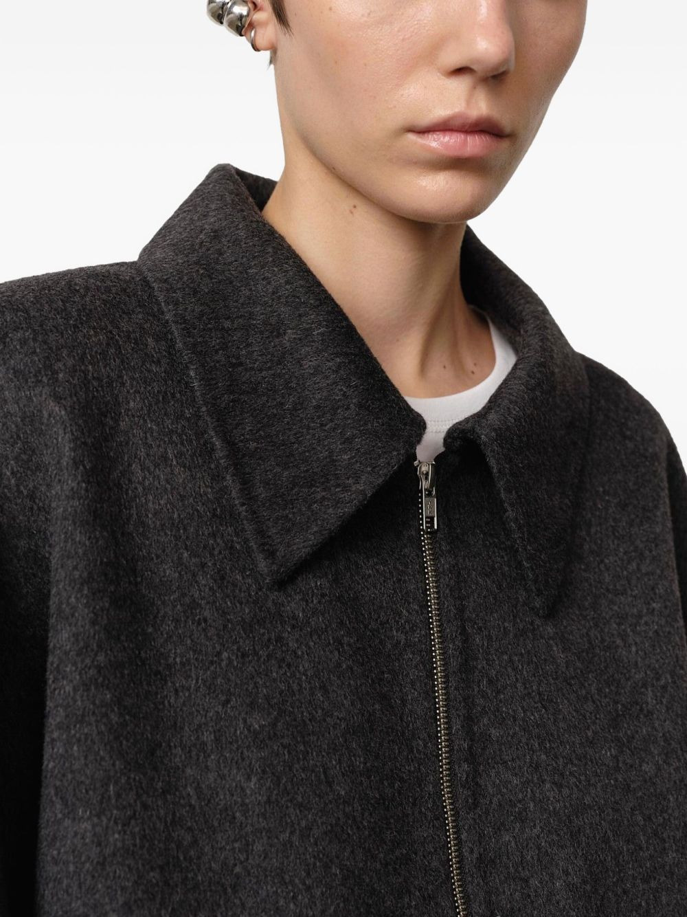 zip-front patch-pocket jacket - 4