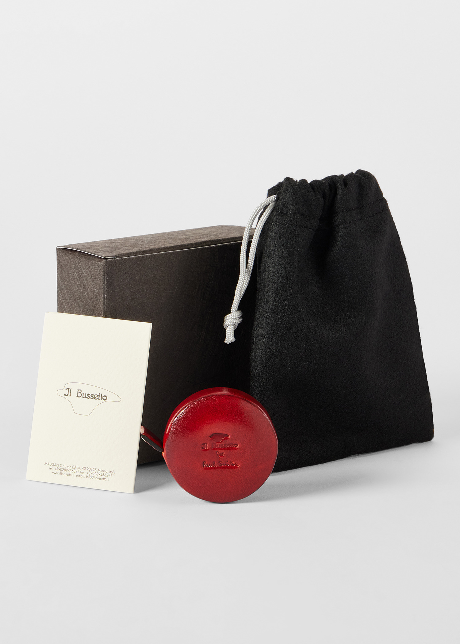Il Bussetto for Paul Smith - Coral Red Leather Tape Measure - 6