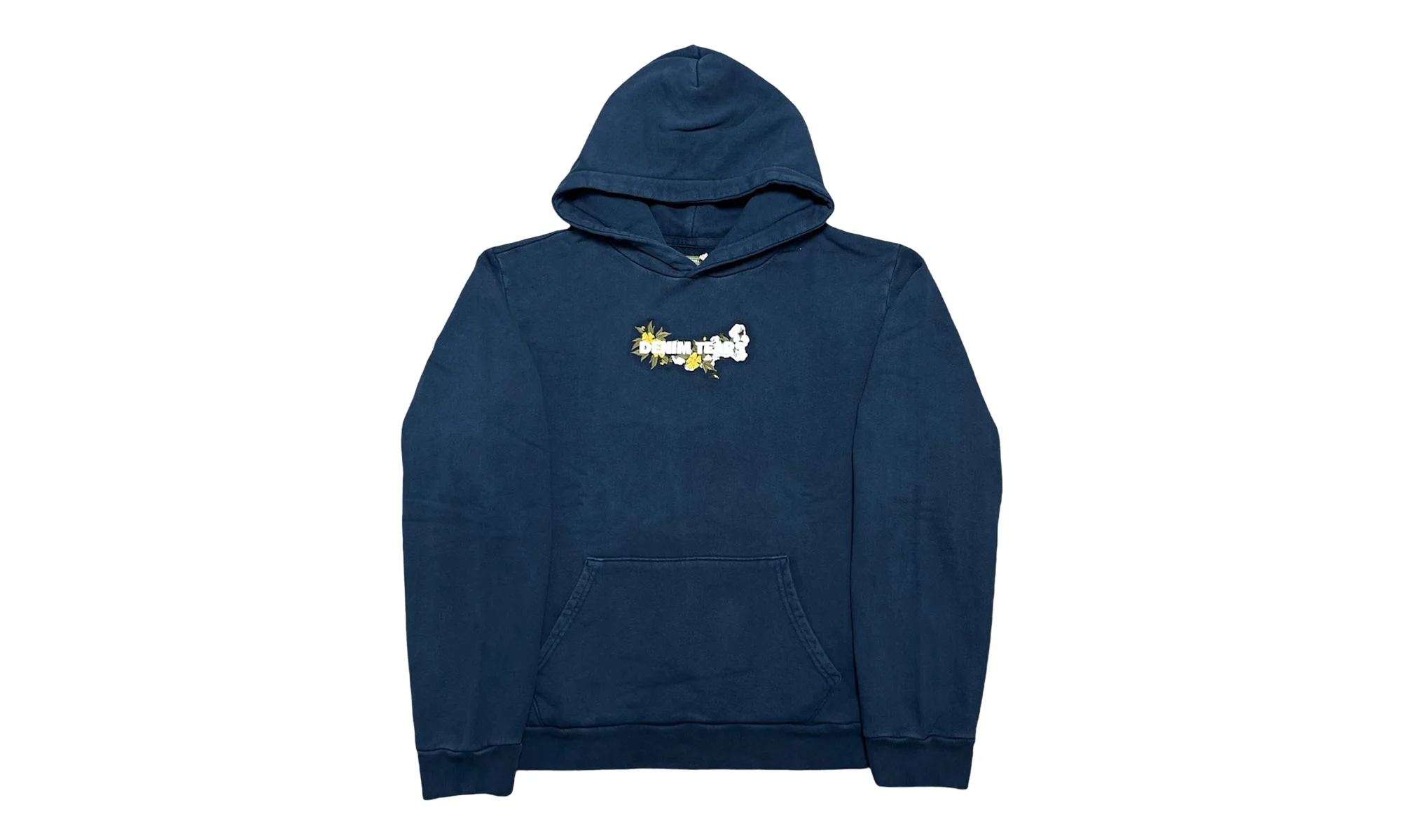 Embroidered Floral Logo Hoodie "Navy" DT282 - 1