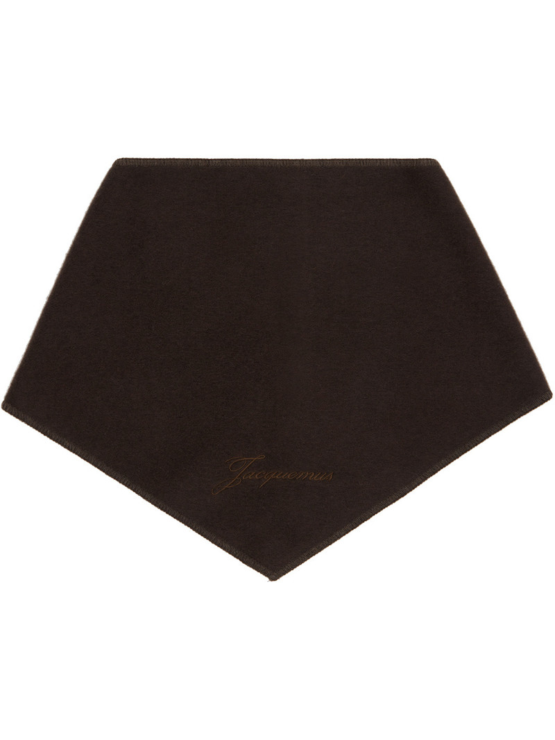 JACQUEMUS Brown 'The Cachemiro' Bandana Scarf outlook