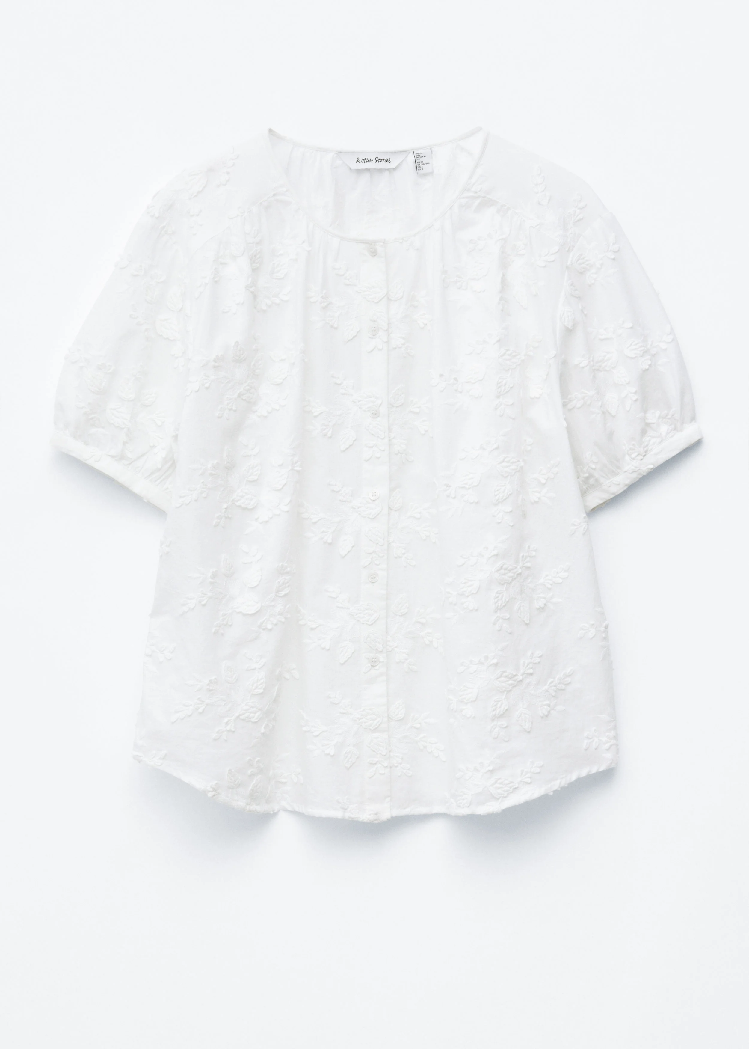 Oversized Puff-Sleeve Blouse - 1