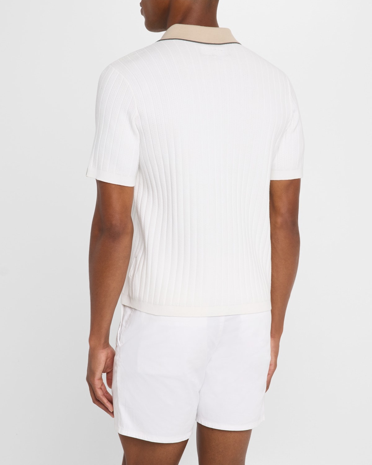 Men's Sanford Ribbed Johnny Collar Polo Sweater - 3
