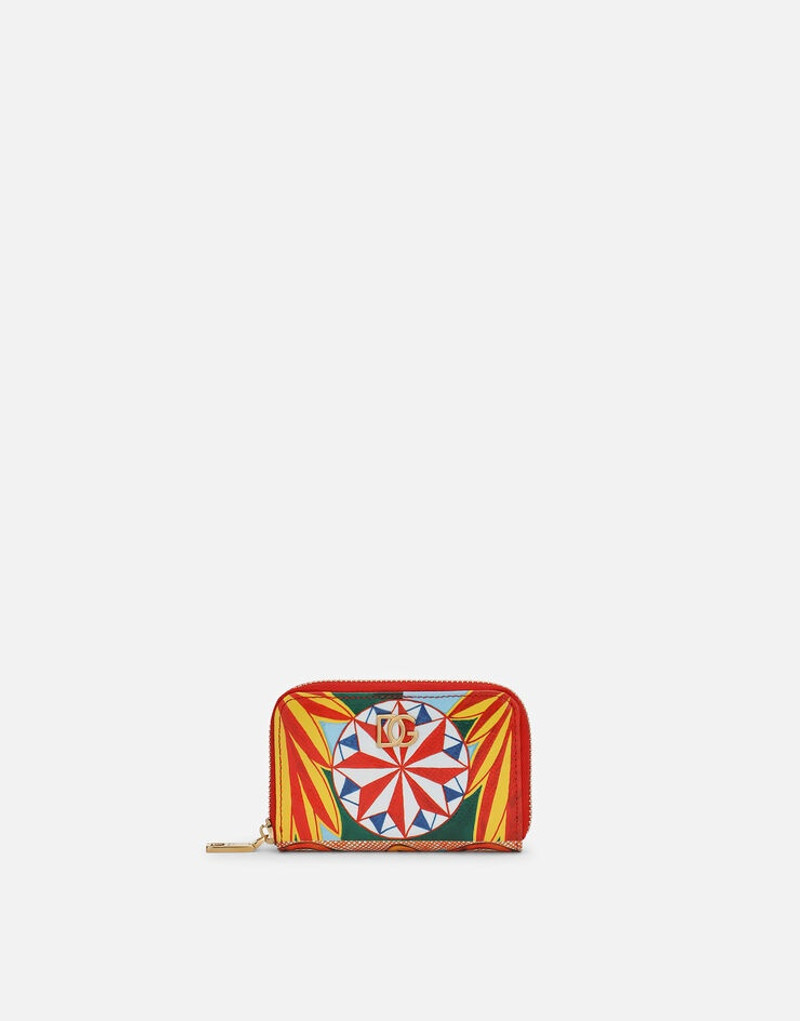 Zip-around coin pocket in Carretto-print Dauphine calfskin 1