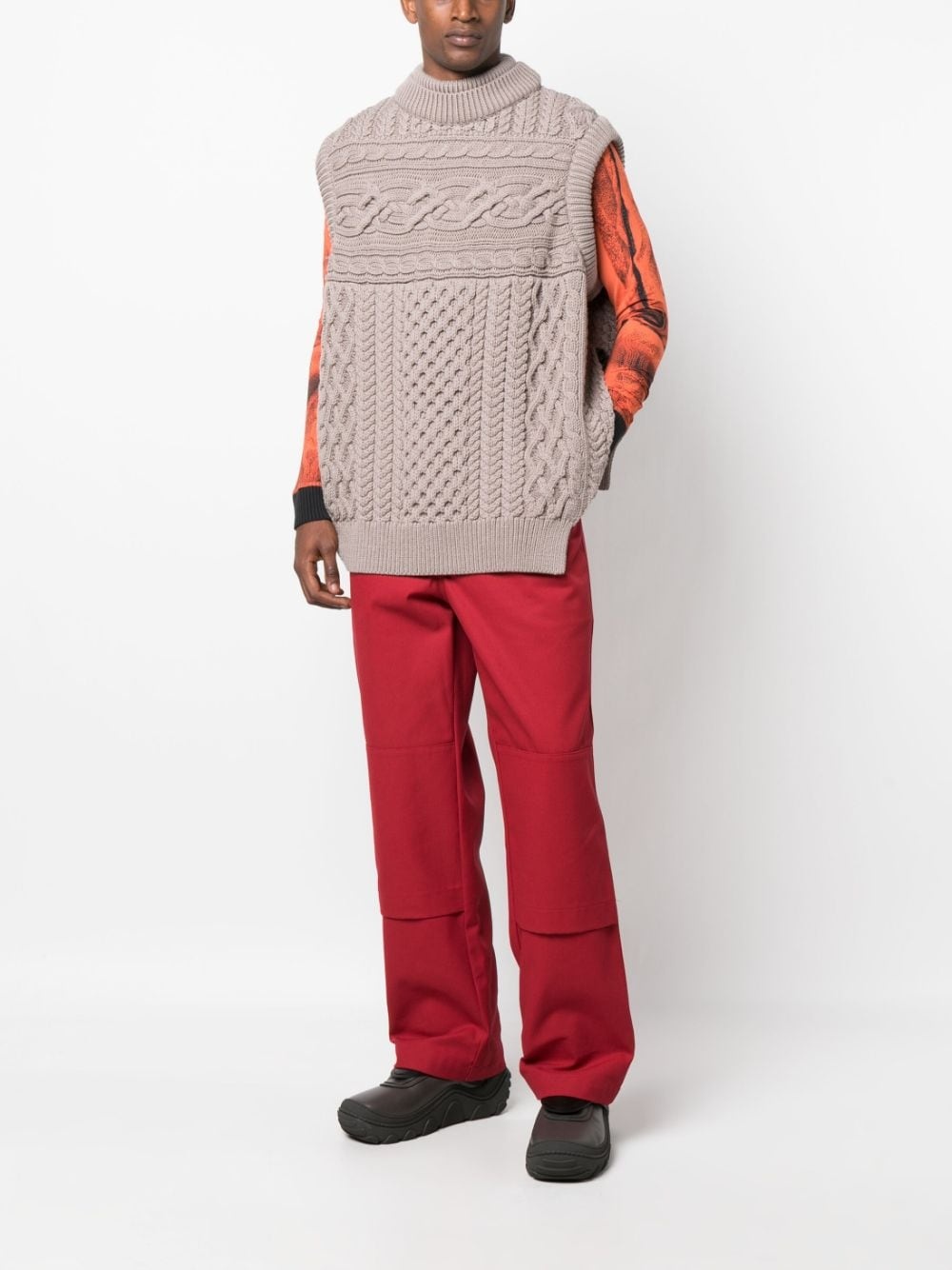 oversized merino-wool vest - 2
