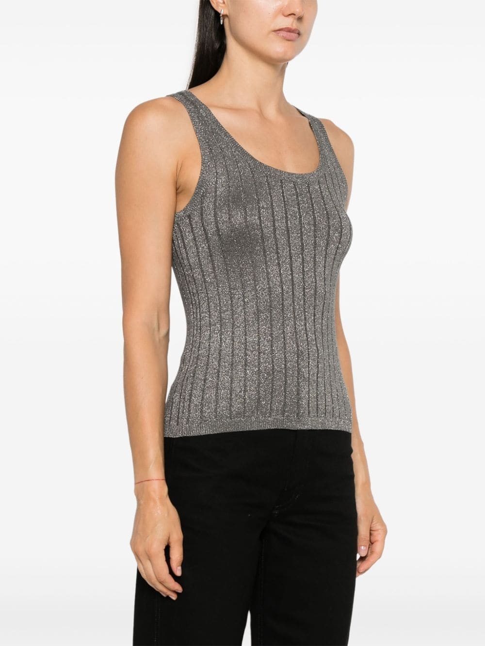 lamé tank top - 3