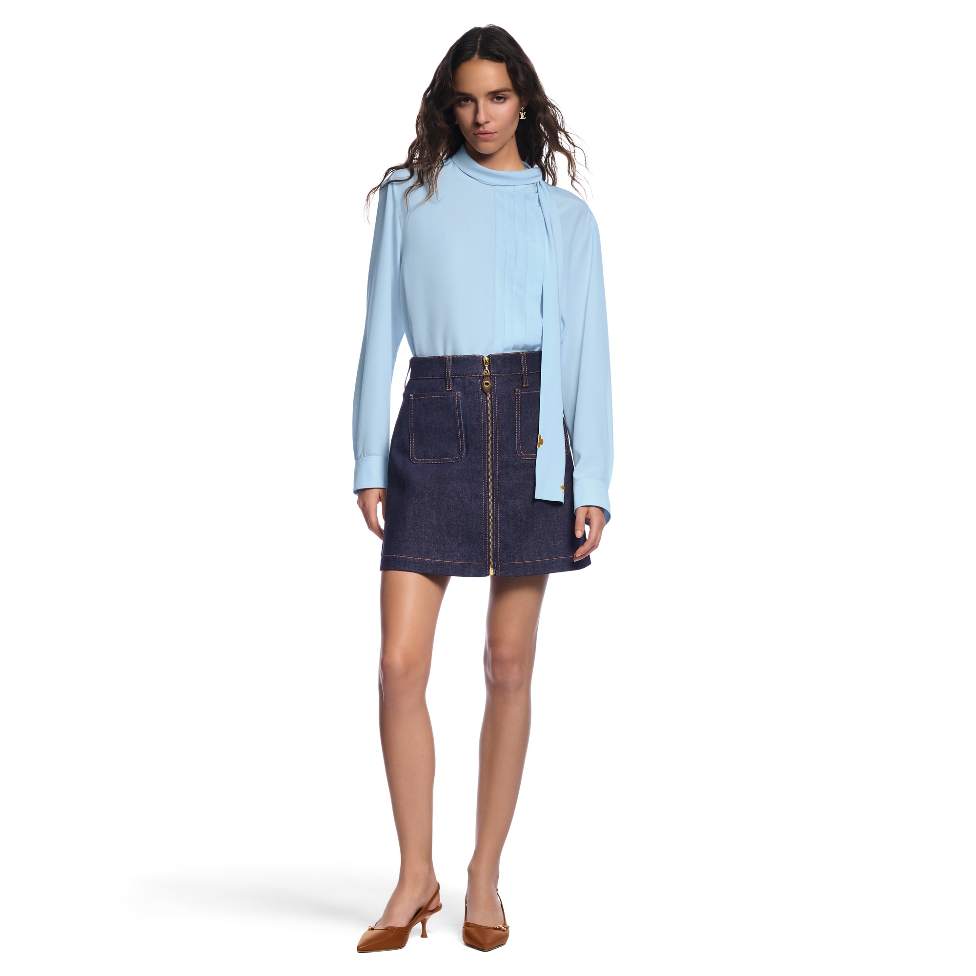 Pleat Detail Lavallière Blouse - 6