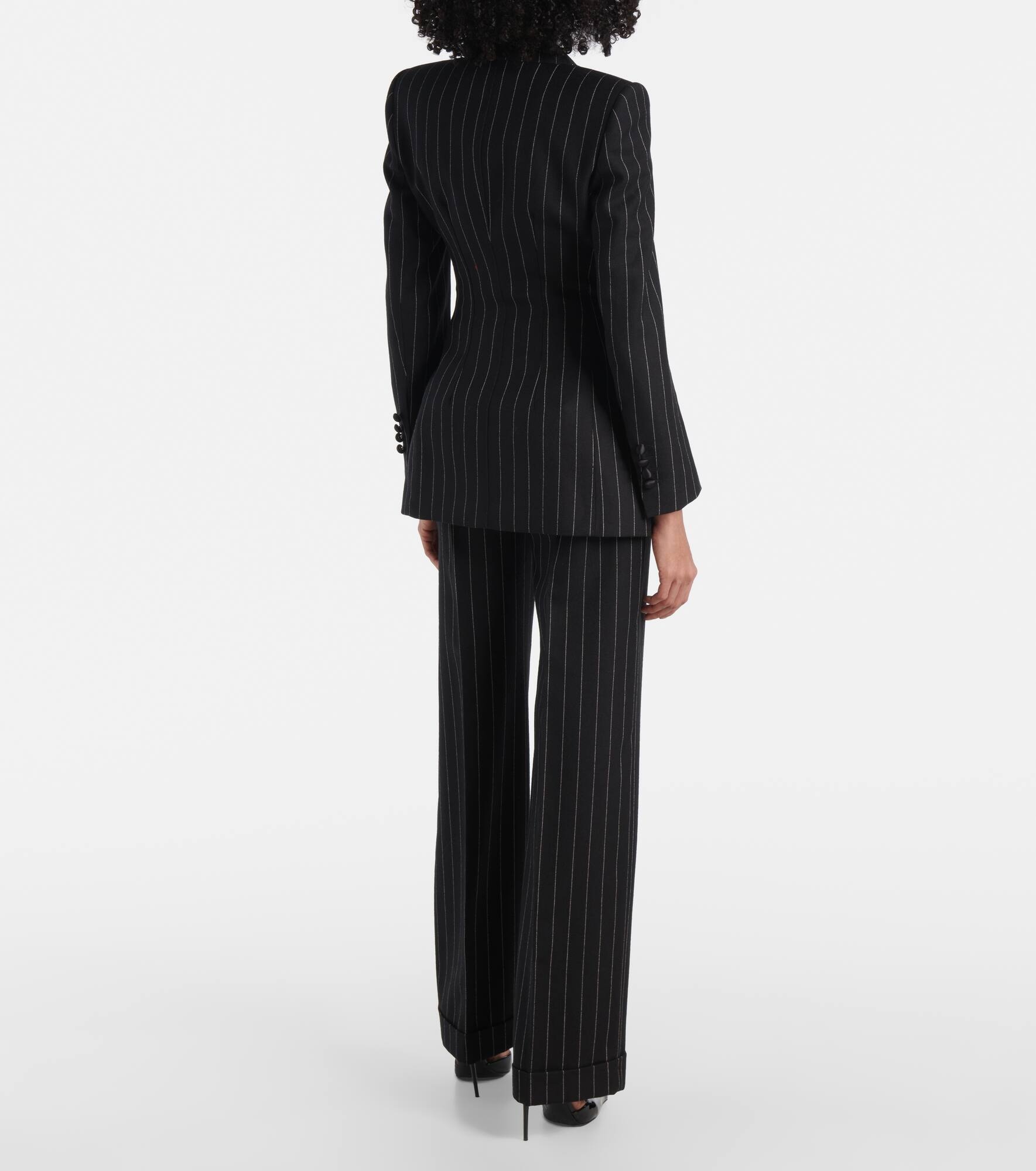 Striped wool blazer - 3