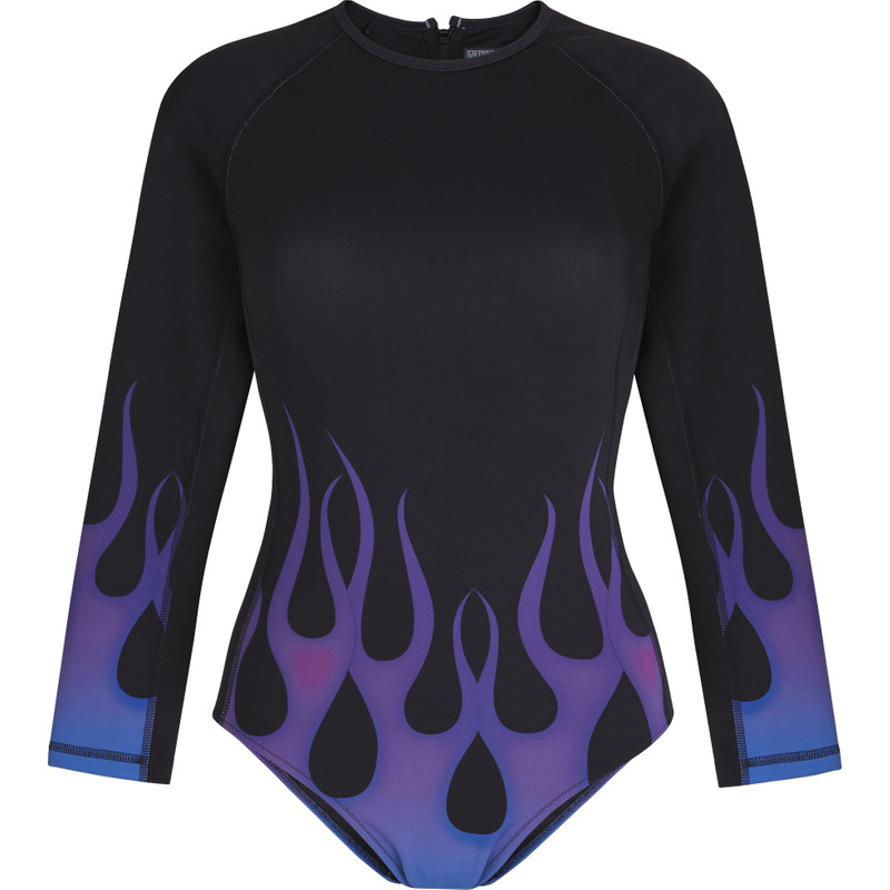 Women Rashguard Long-Sleeves One-piece Swimsuit Hot Rod 360° - Vilebrequin x Sylvie Fleury 1