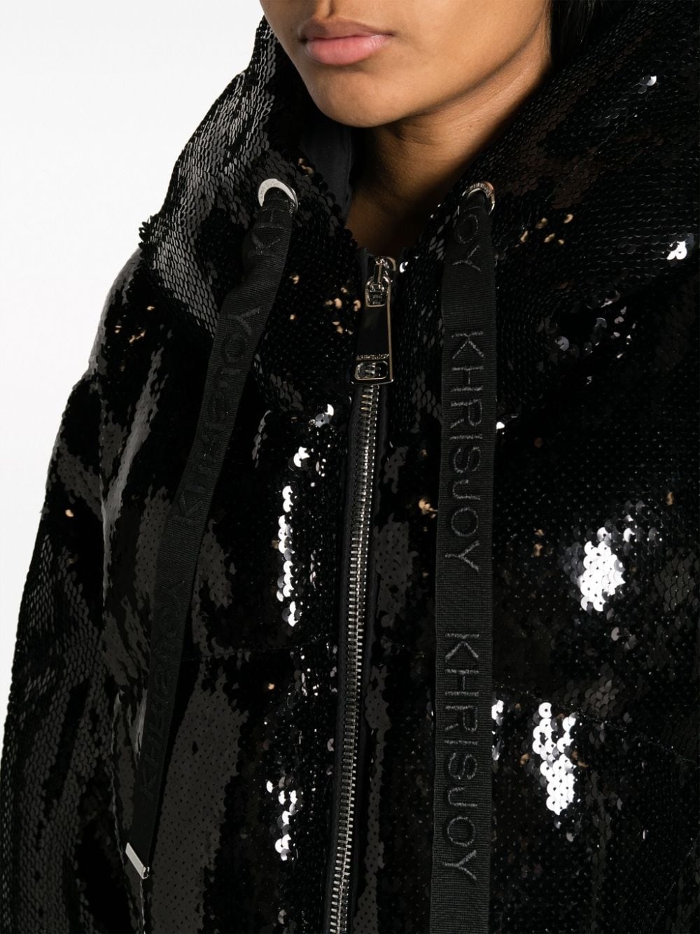 sequined padded jacket - 5
