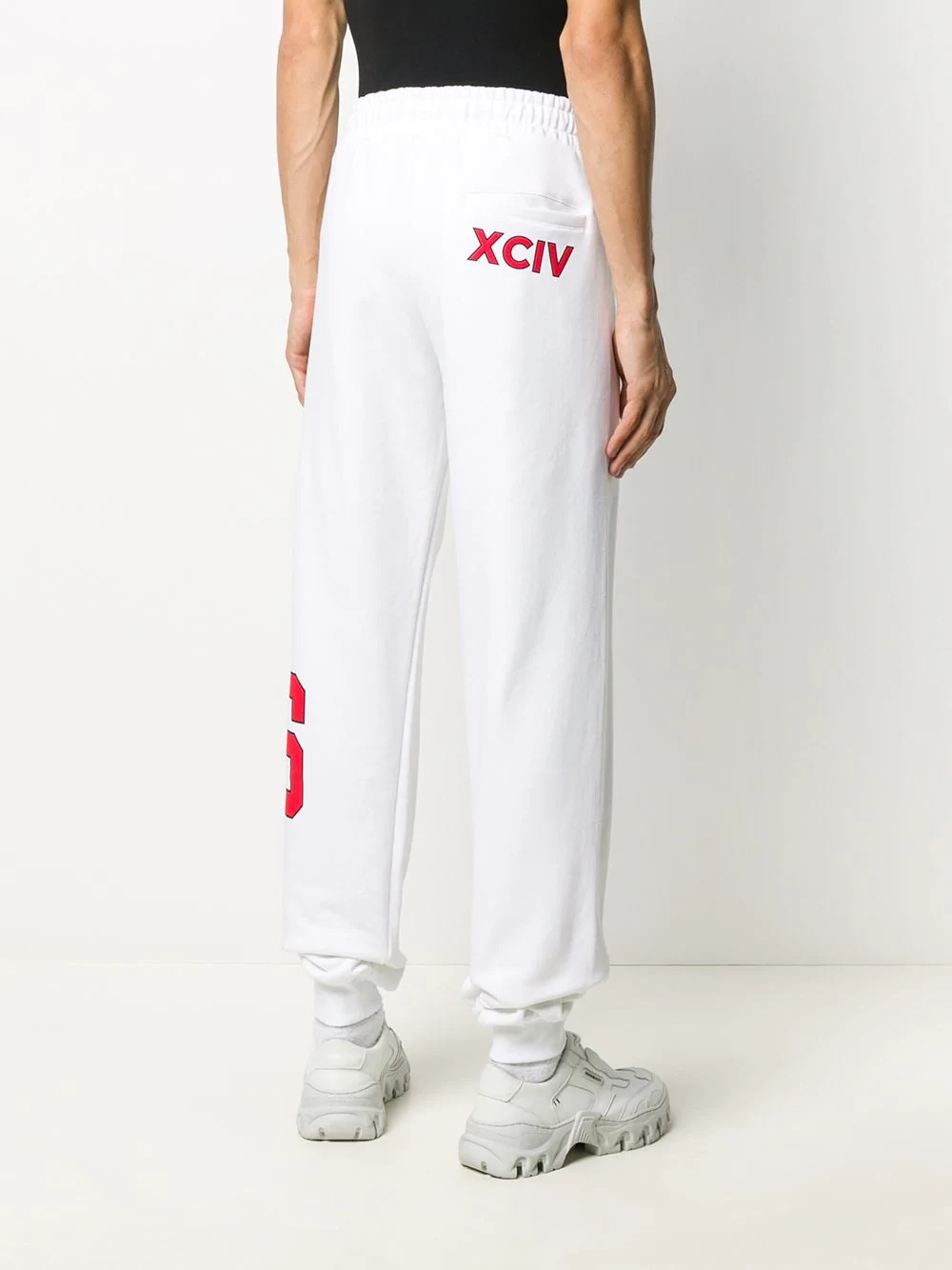 logo-print cotton track trousers - 4