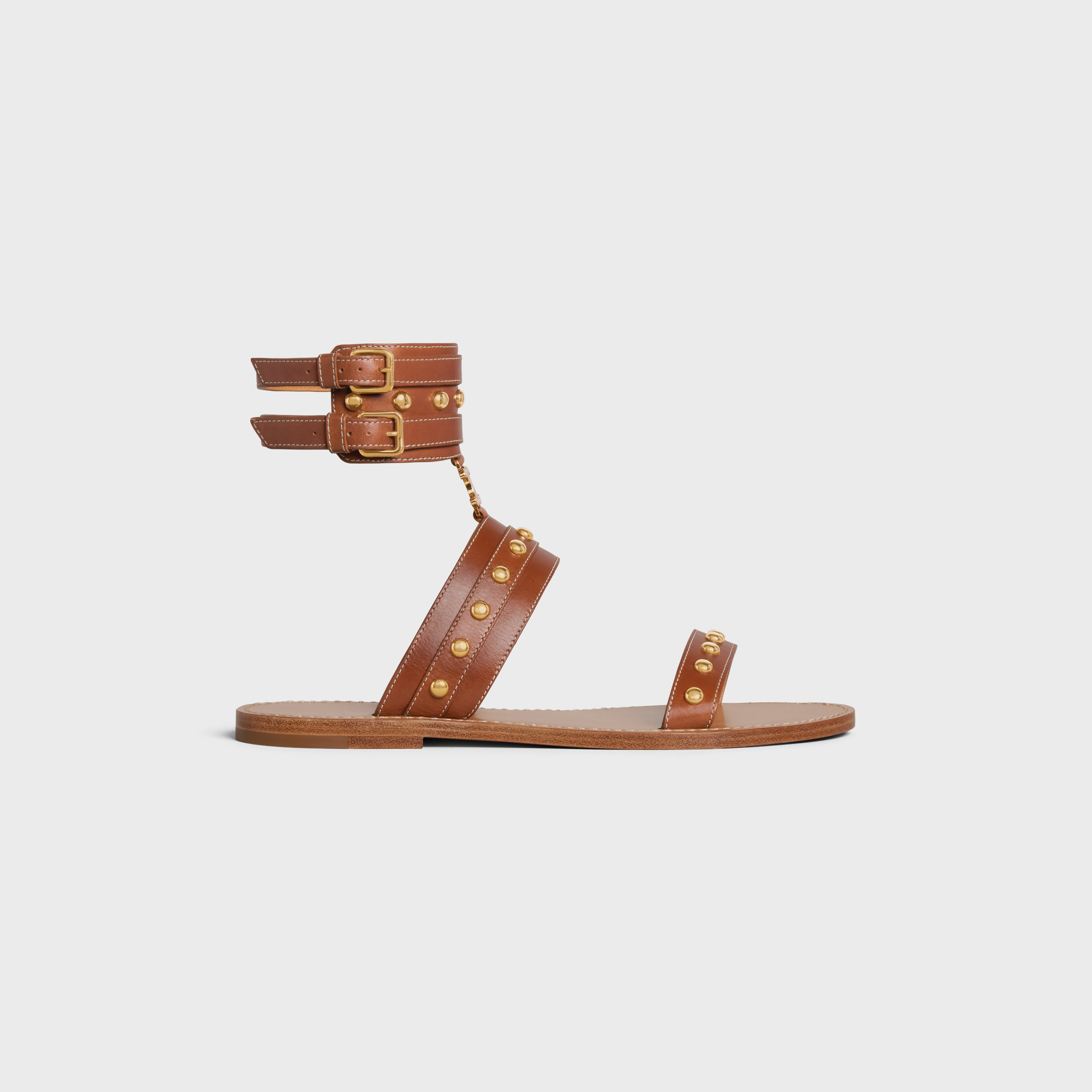 TAILLAT SANDAL WITH CUFF in VEGETAL CALFSKIN - 1