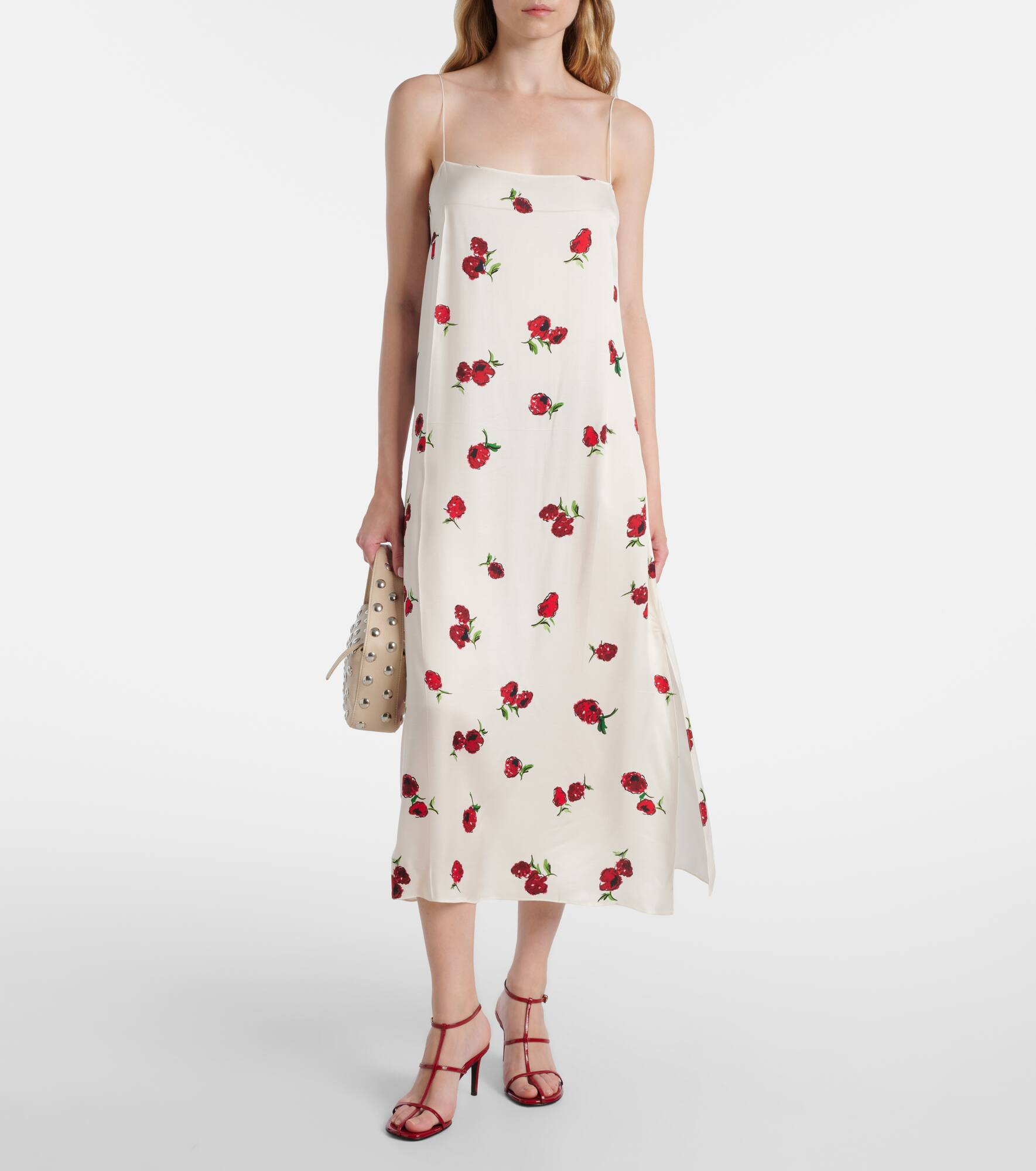 Sicily printed twill slip dress - 2