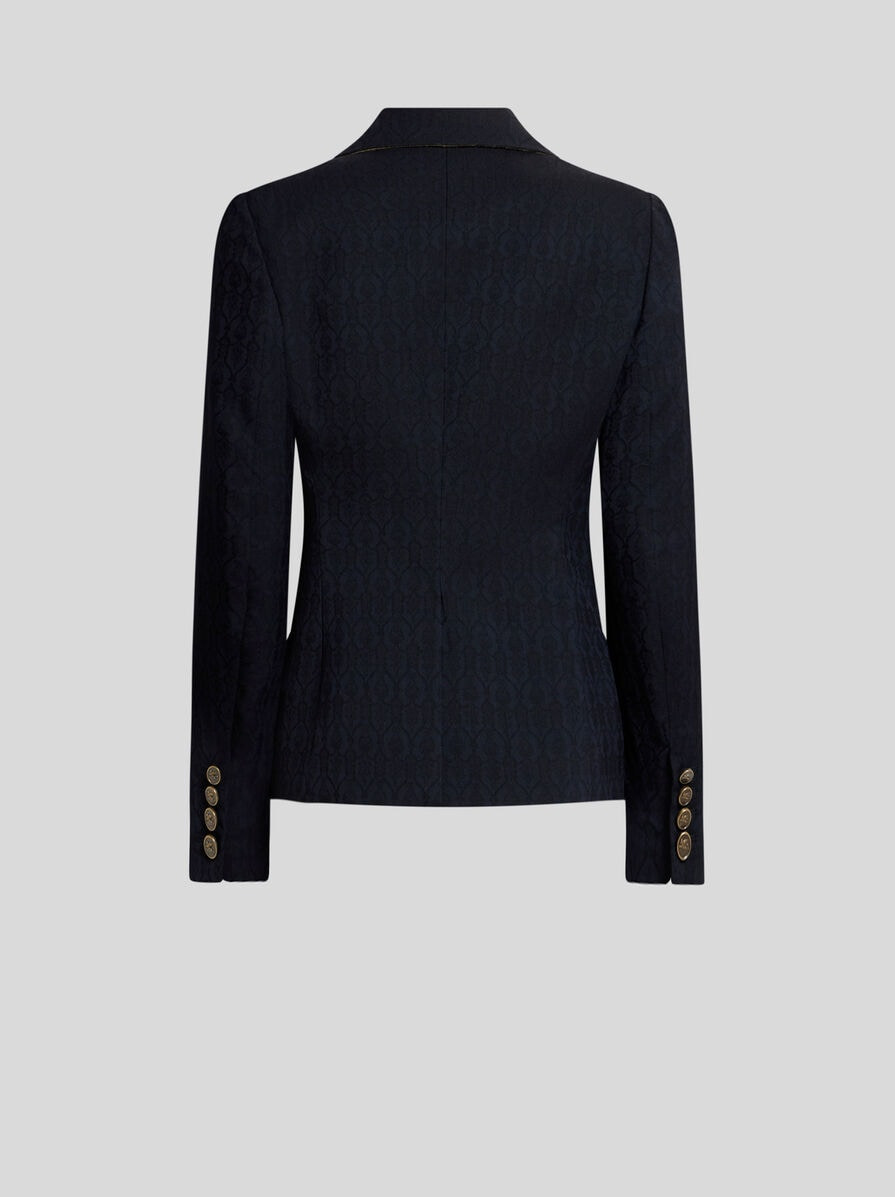 SINGLE-BREASTED WOOL JACQUARD JACKET - 2
