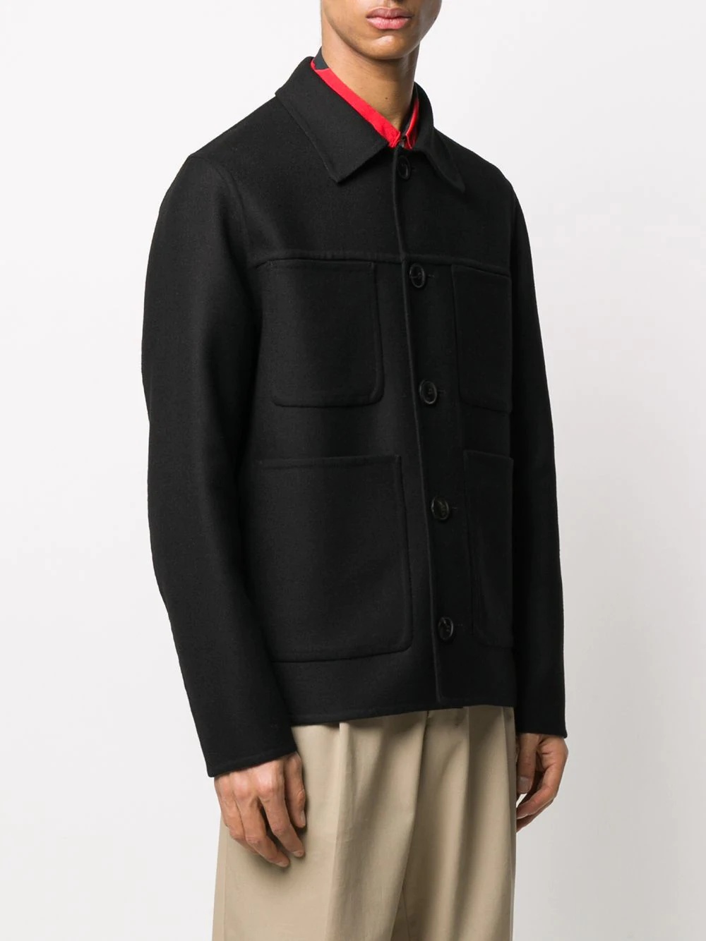 unstructured patch pockets jacket - 3