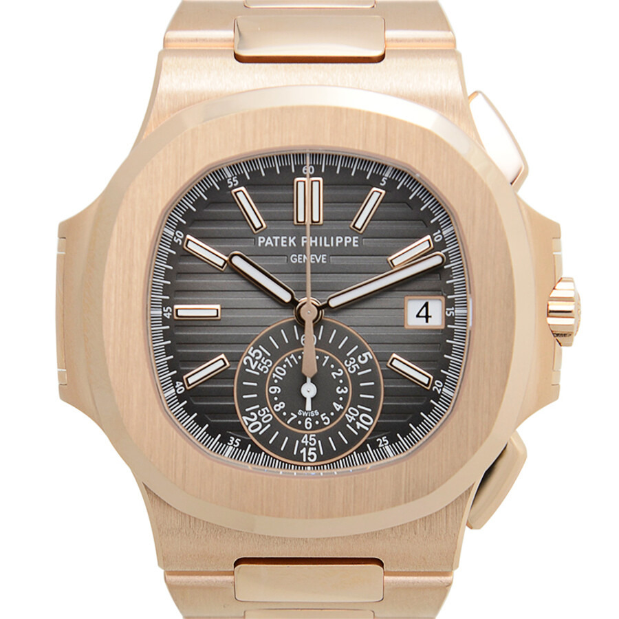 Pre-owned Patek Philippe Nautilus Chronograph Black Dial Men's Watch 5980-1R-001 - 2