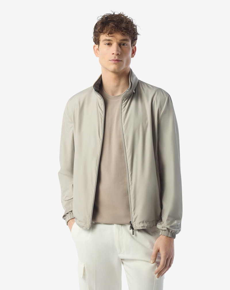 CORNELIANI Reversible grey technical poplin jacket outlook