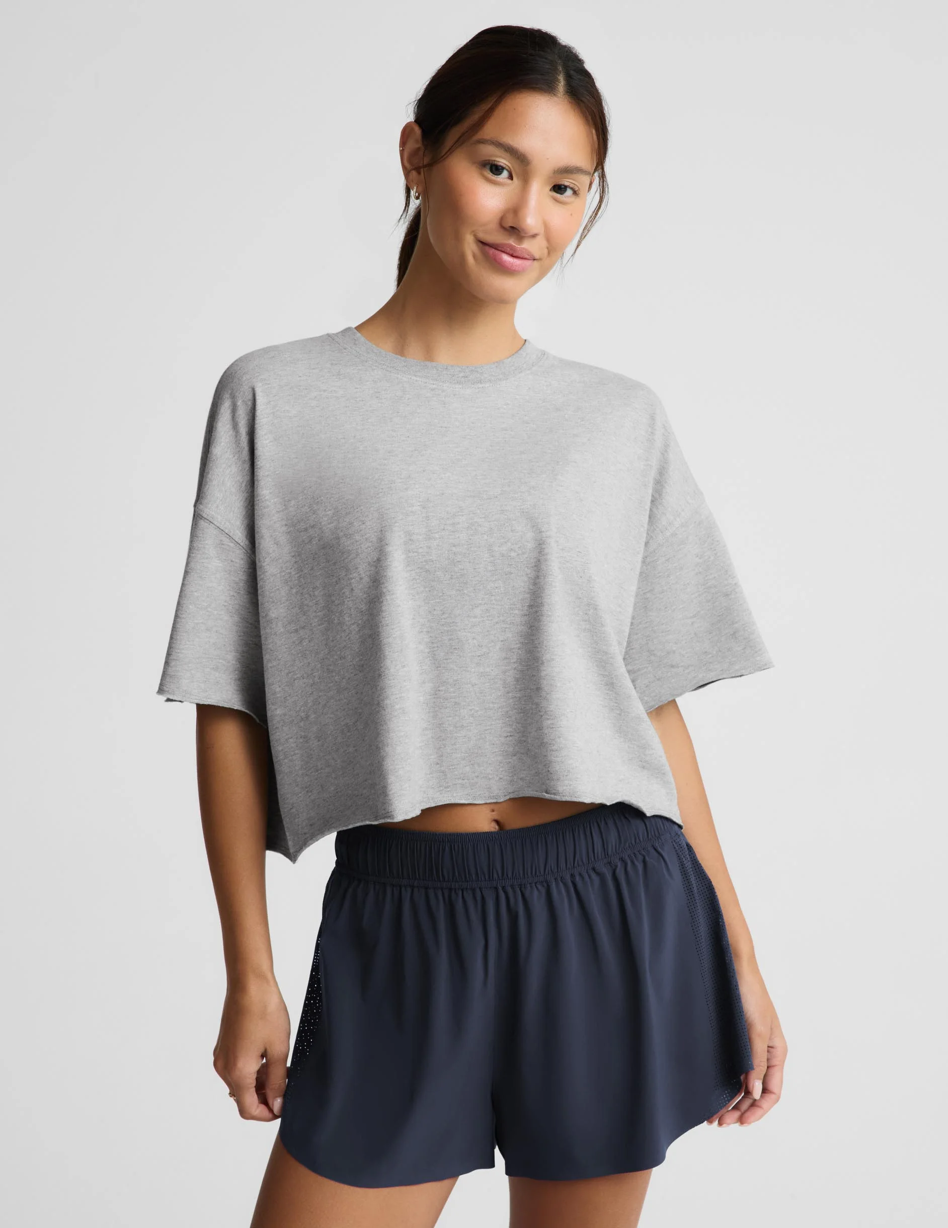 SoftKnit Better Than Ever Cropped Cotton Tee - 1