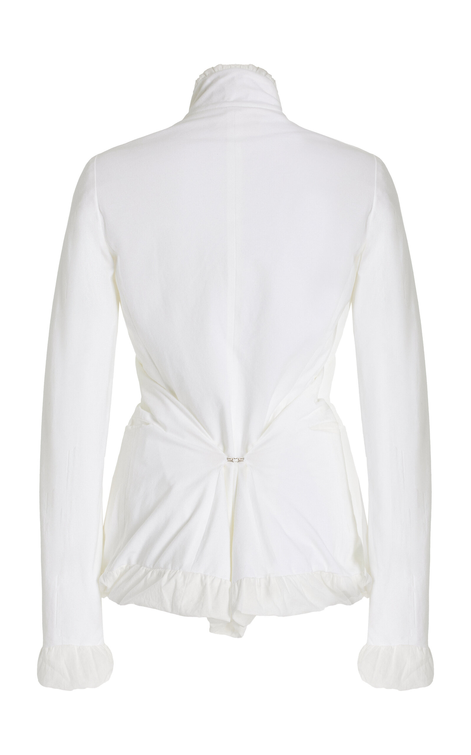 Shrunken Cotton-Jersey Jacket white - 5