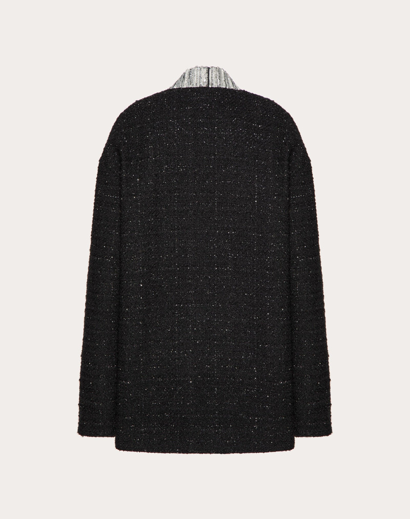 Valentino EMBROIDERED GLAZE TWEED COAT outlook