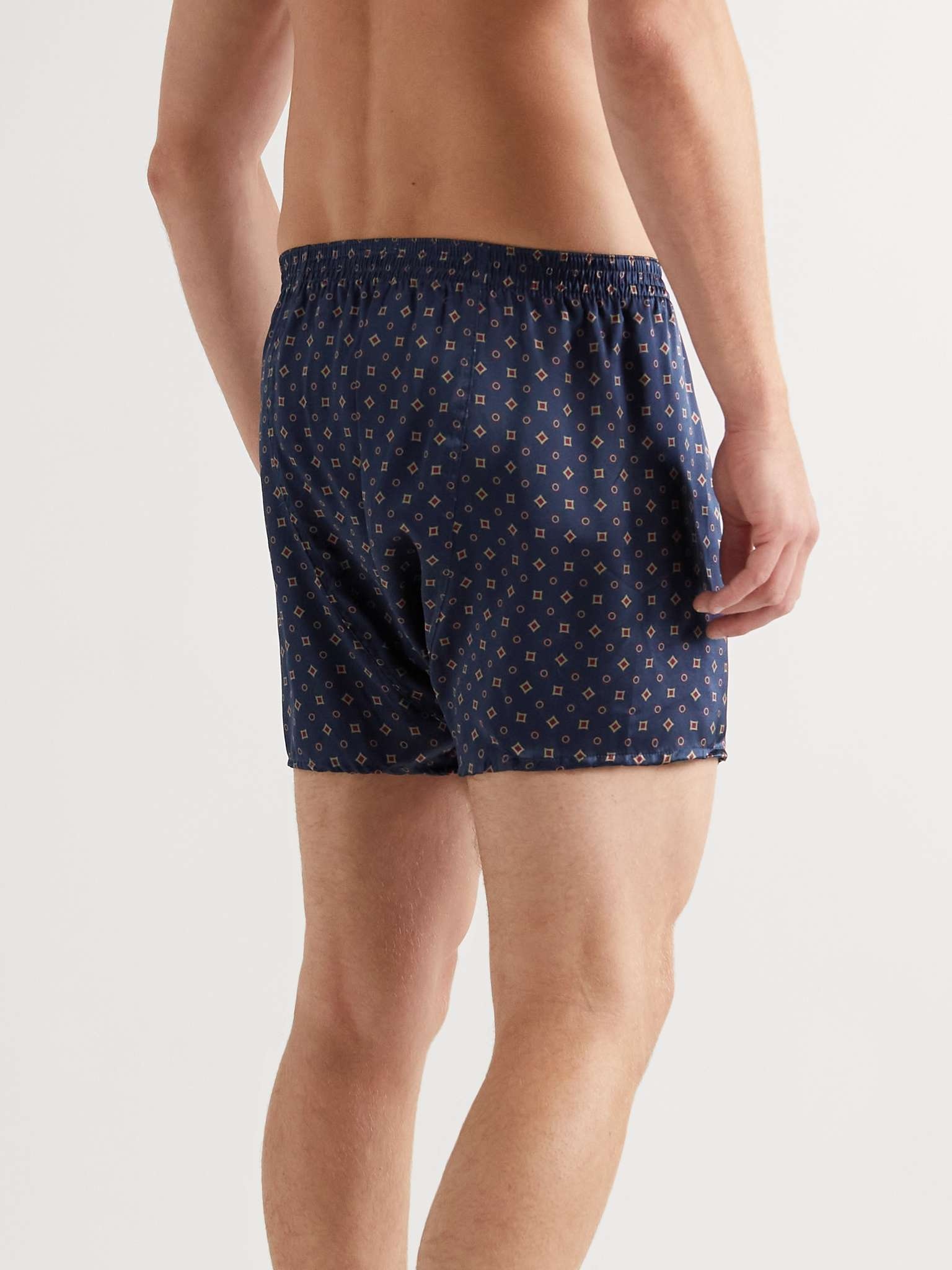 Printed Silk Boxer Shorts - 3