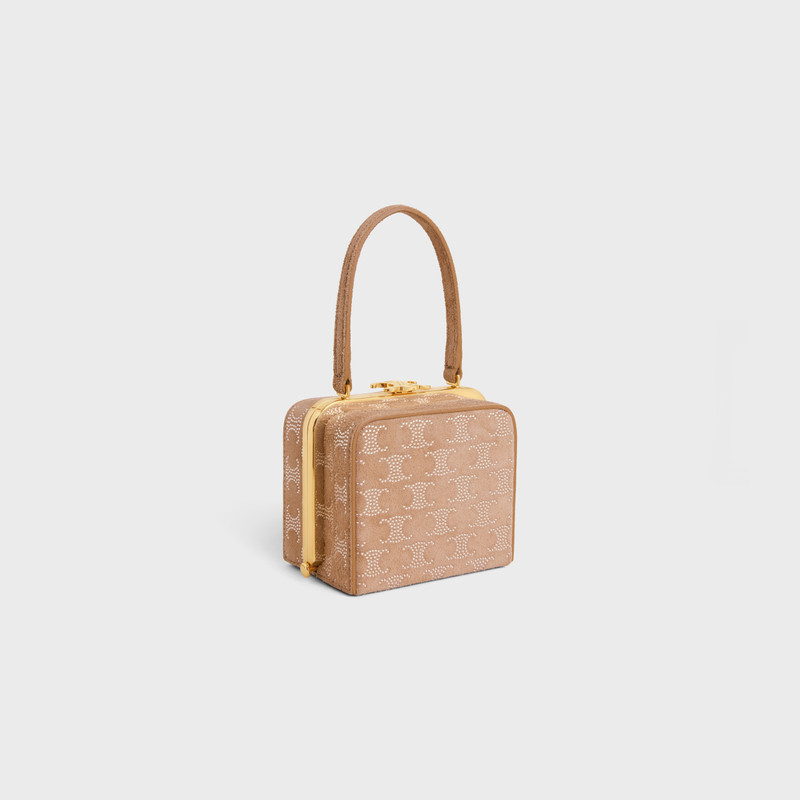 CELINE CELINE LANA MINAUDIERE in SUEDE CALFSKIN WITH TRIOMPHE STRASS outlook