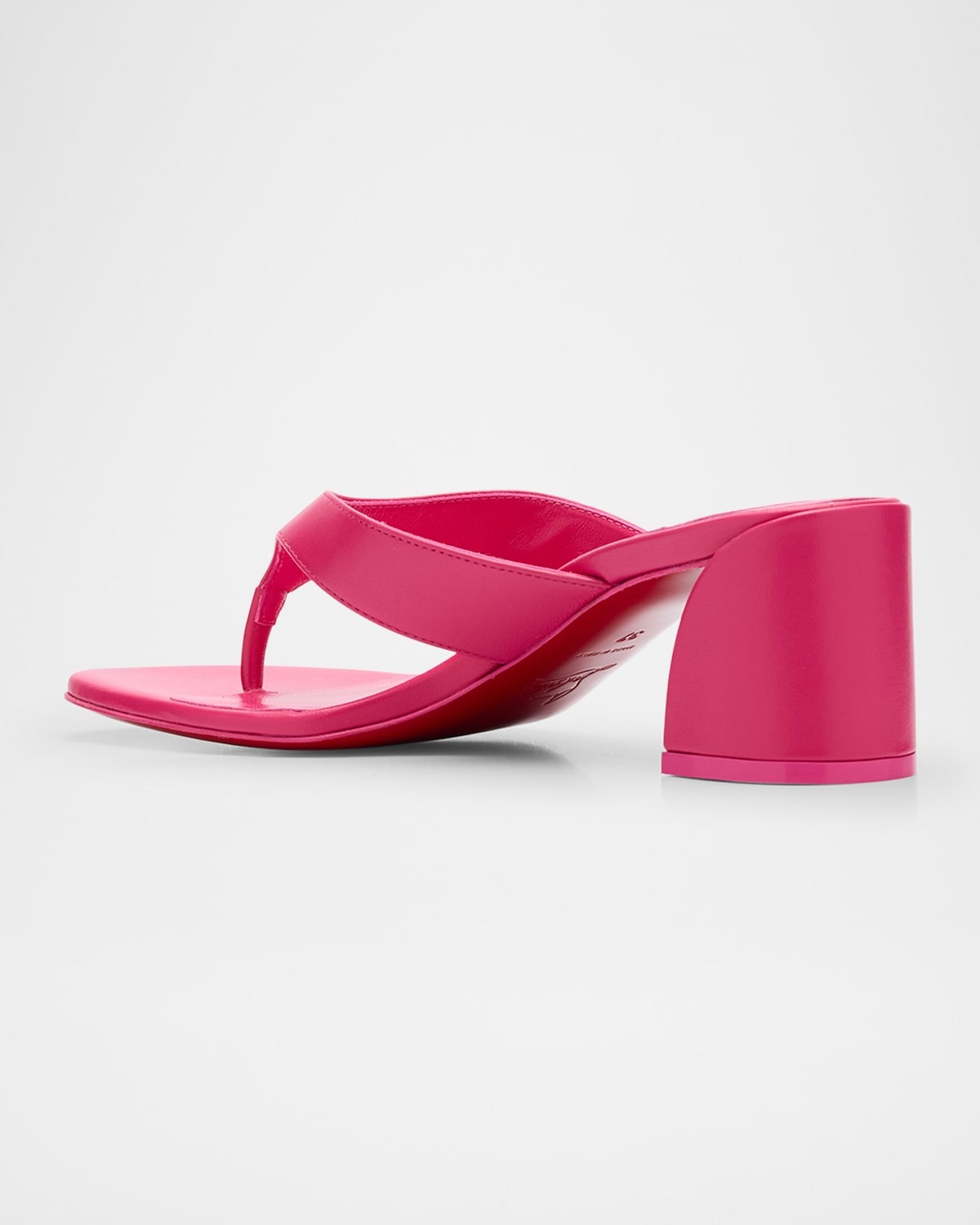 Jane Tonga Leather Red Sole Slide Sandals - 4