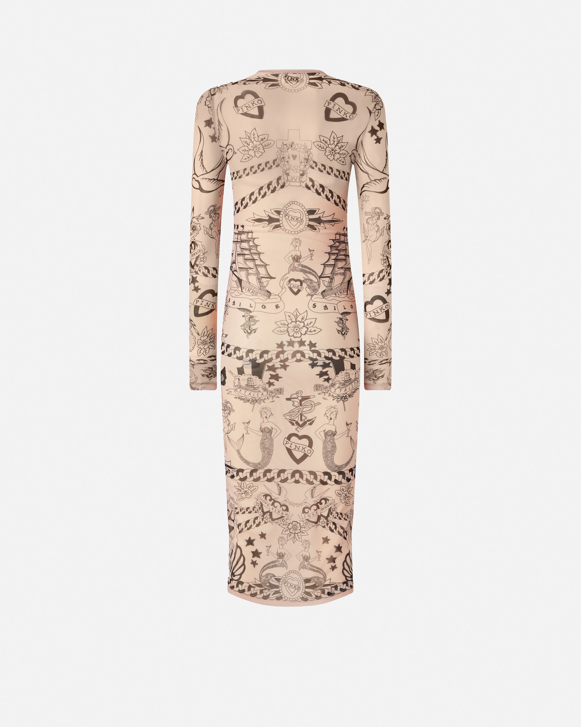 PRINTED TULLE DRESS - 6