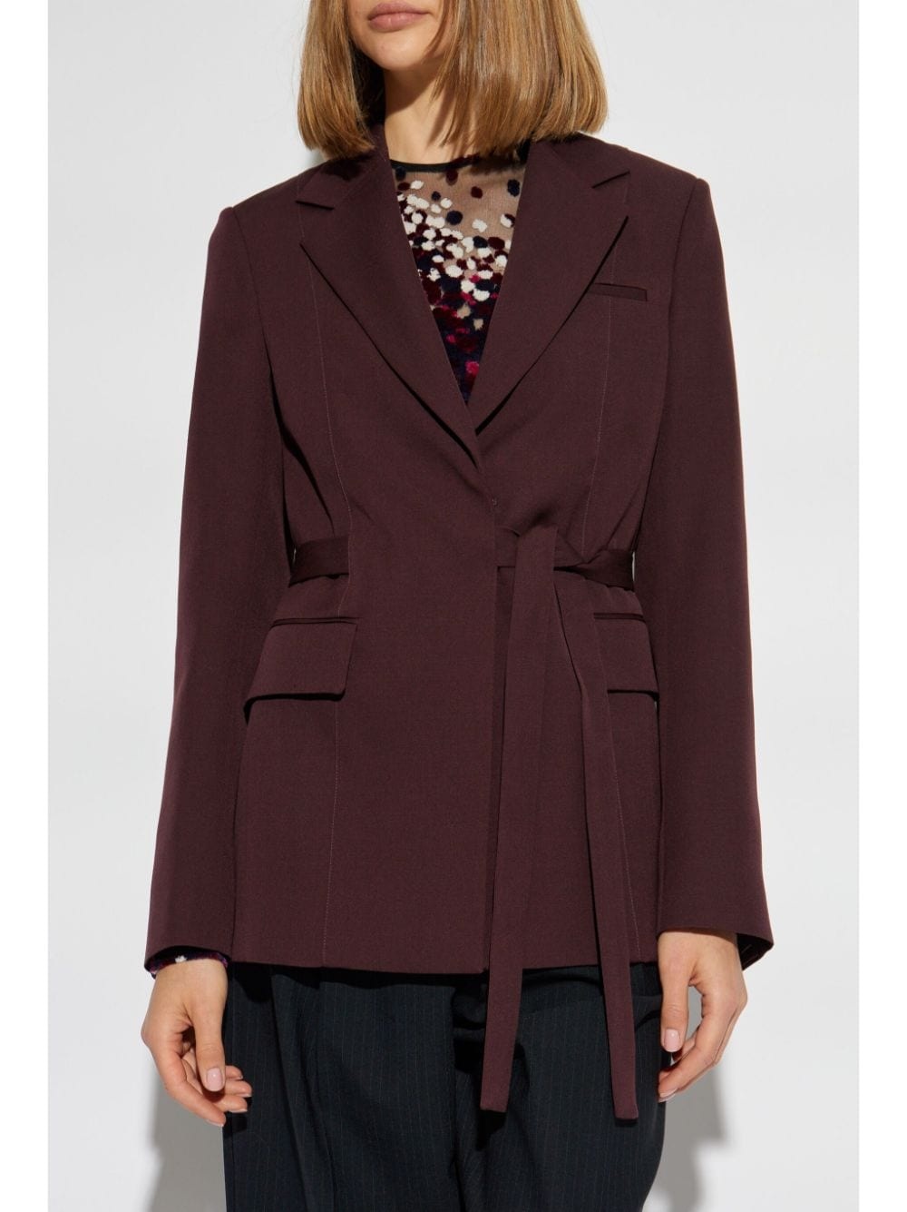 tied-waist blazer - 3