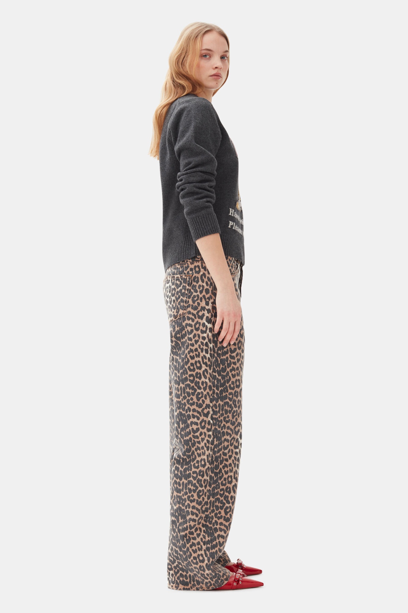 DARK GREY GRAPHIC TIGER PULLOVER - 4