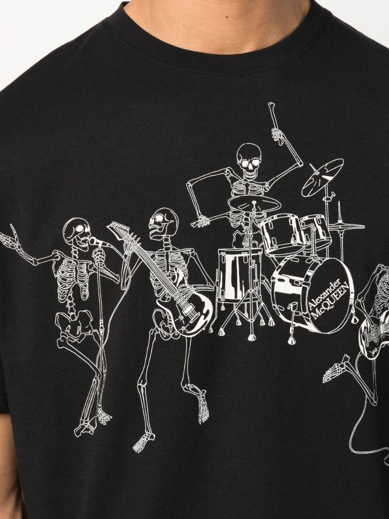 skeleton-print short-sleeved T-shirt - 5