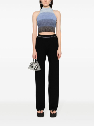 GCDS degradé ribbed-knit cropped top outlook