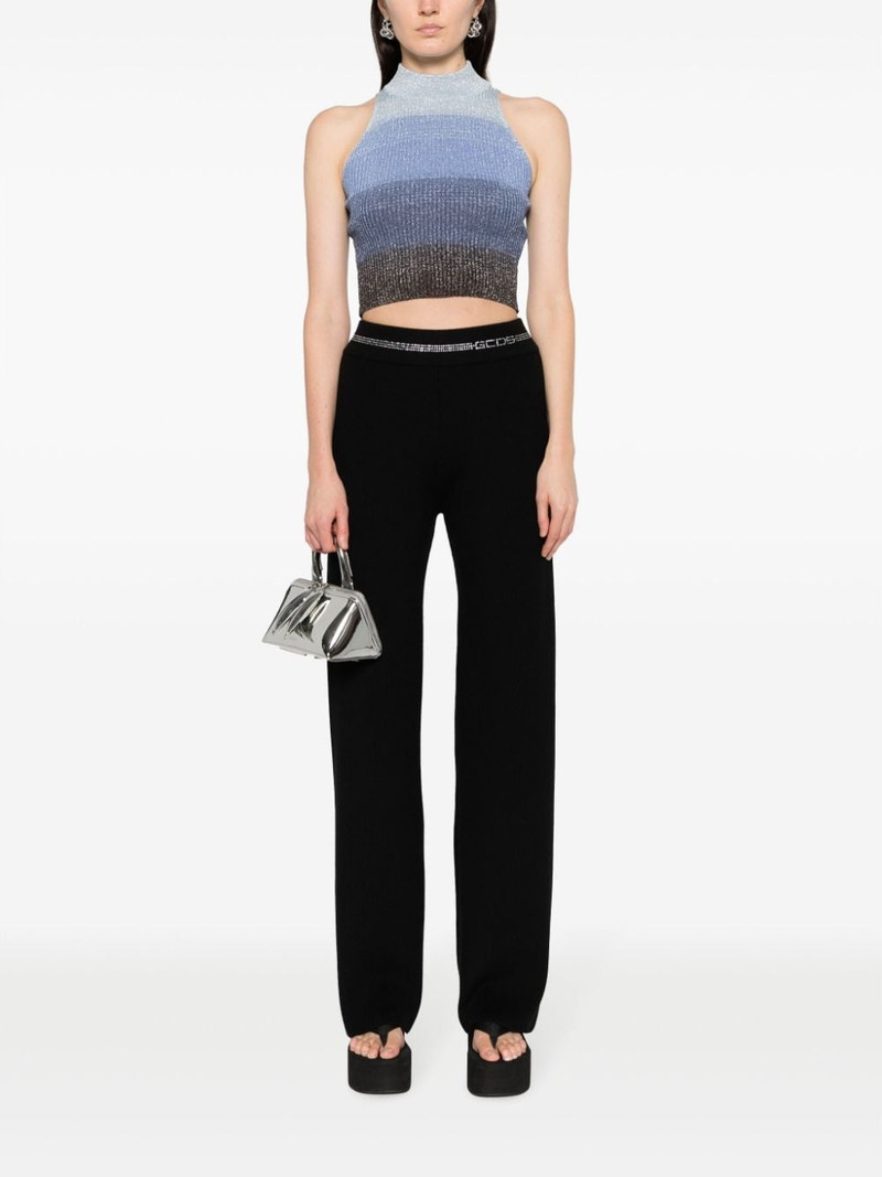 GCDS degradé ribbed-knit cropped top outlook