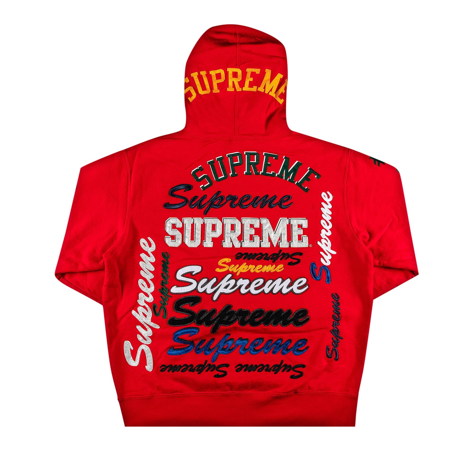 Supreme Multi Logo Hooded Sweatshirt 'Red' - 2