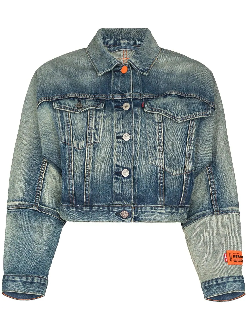 x Levi's cropped denim jacket - 1