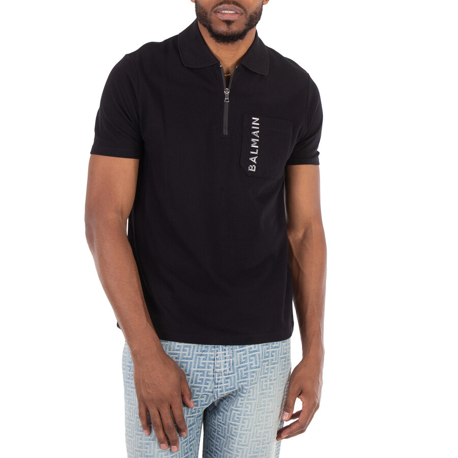 Balmain Laminato Logo-Lettering Polo Shirt - 3