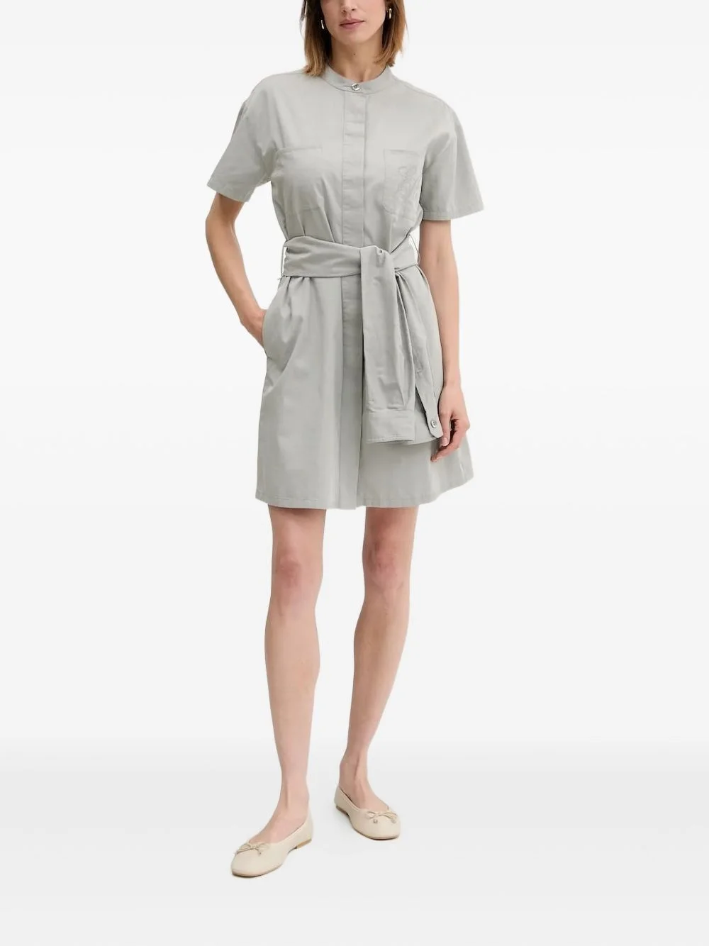 belted mini dress - 1