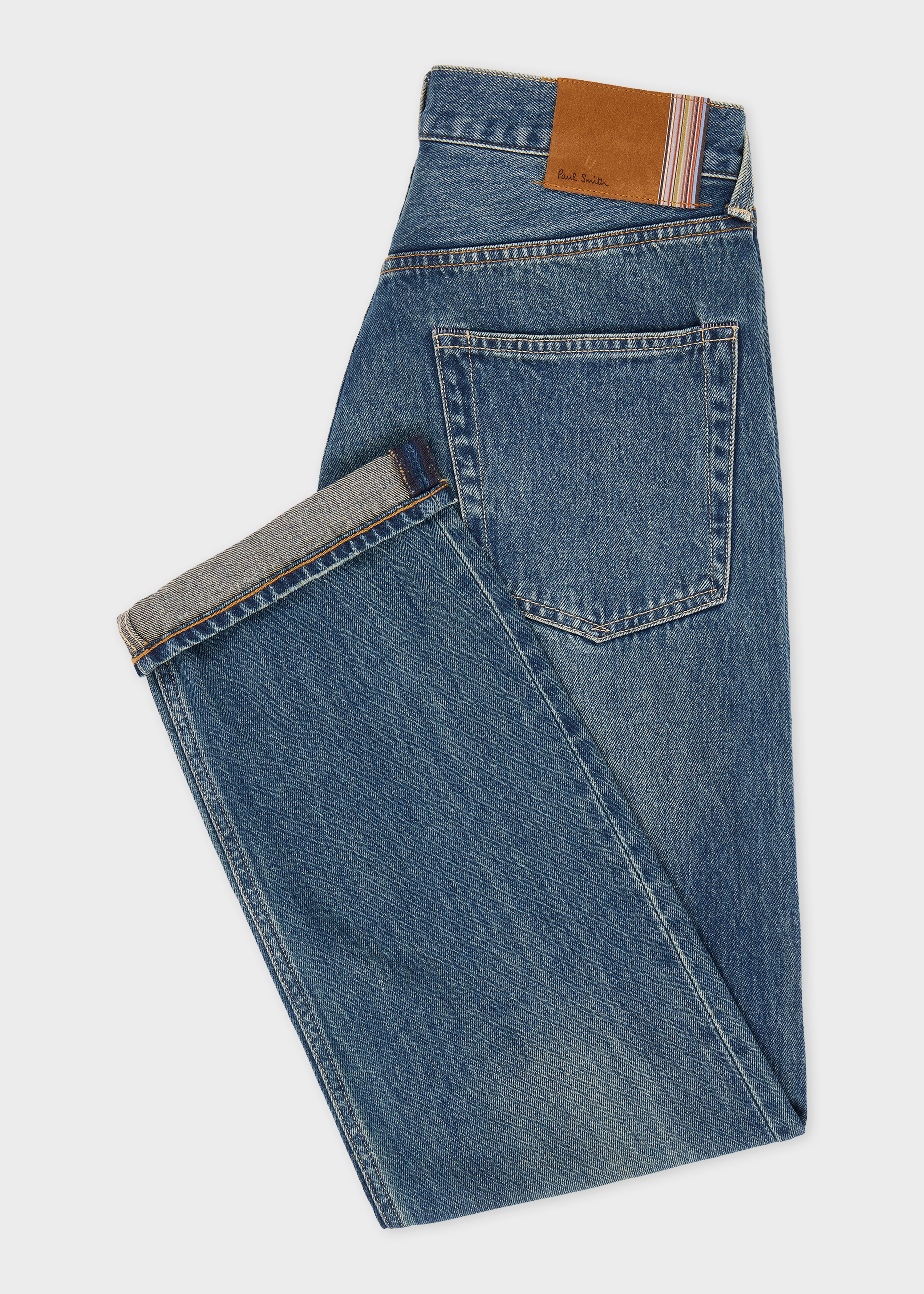 Straight-Fit Vintage-Wash Jeans - 2