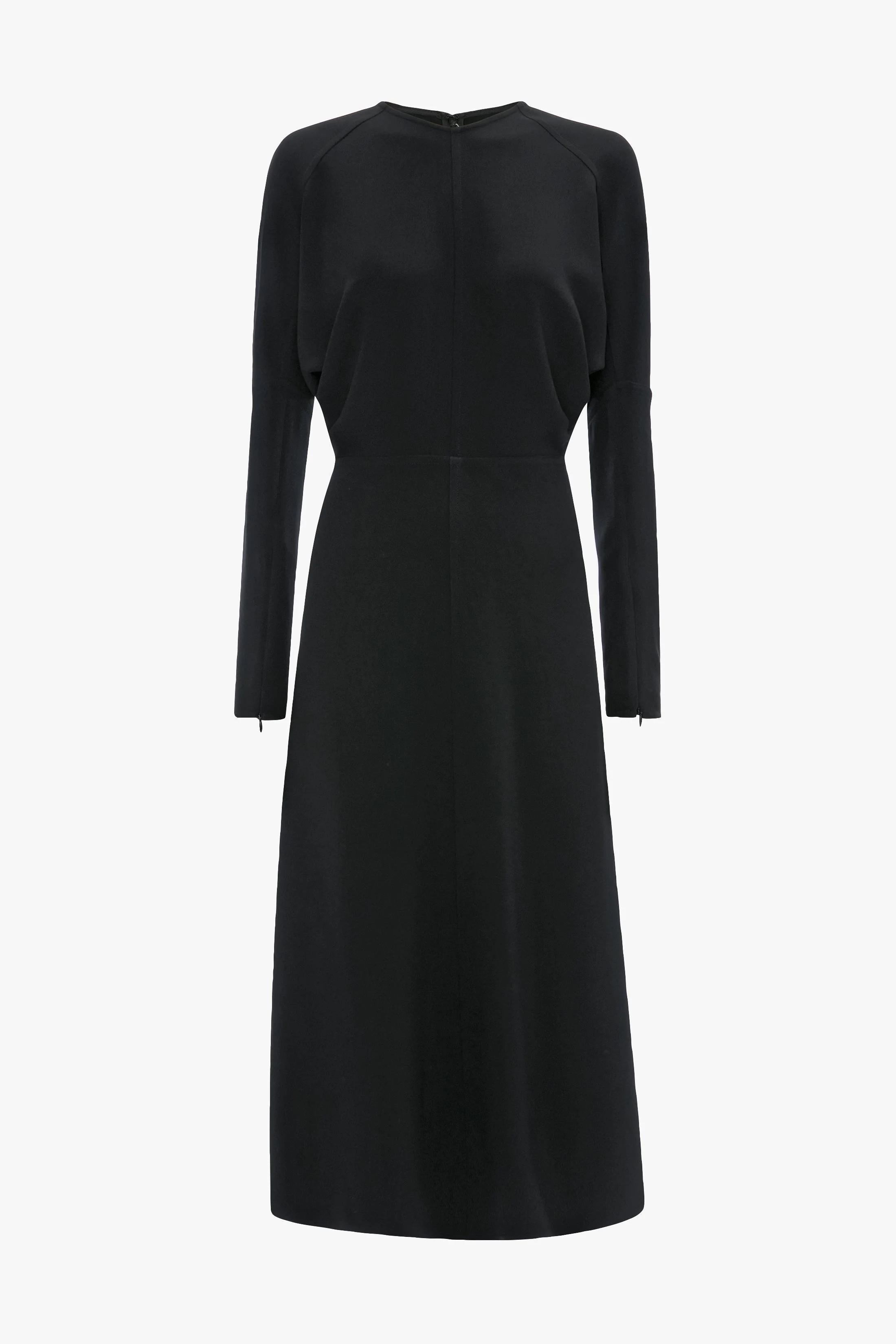Dolman Midi Dress In Dark Grey Melange - 1