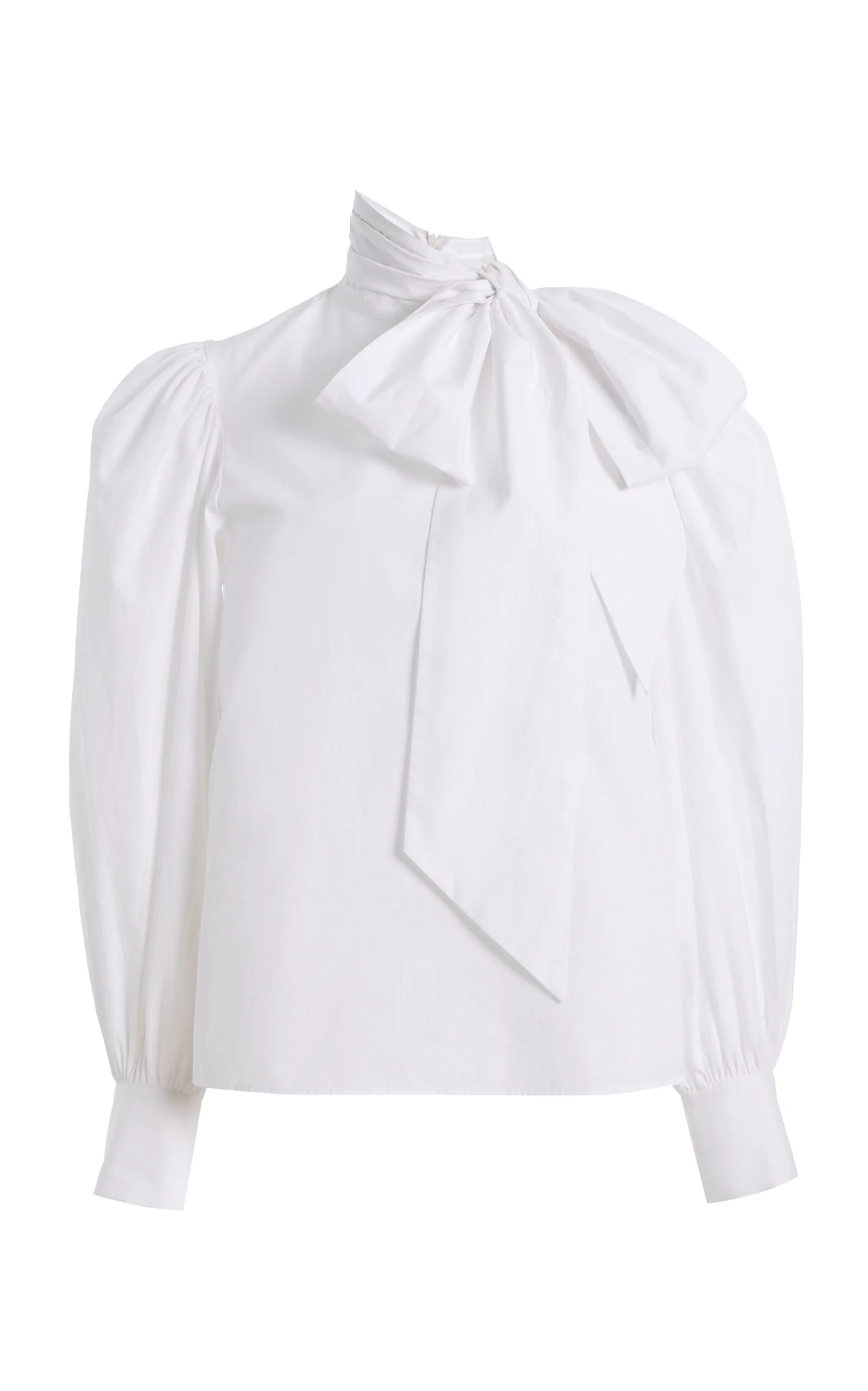 Winona Pussy-Bow Cotton Top - 1