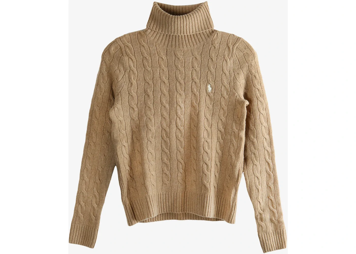 Polo Ralph Lauren Wool Cashmere Long Sleeve Pullover Collection Camel Melange - 1