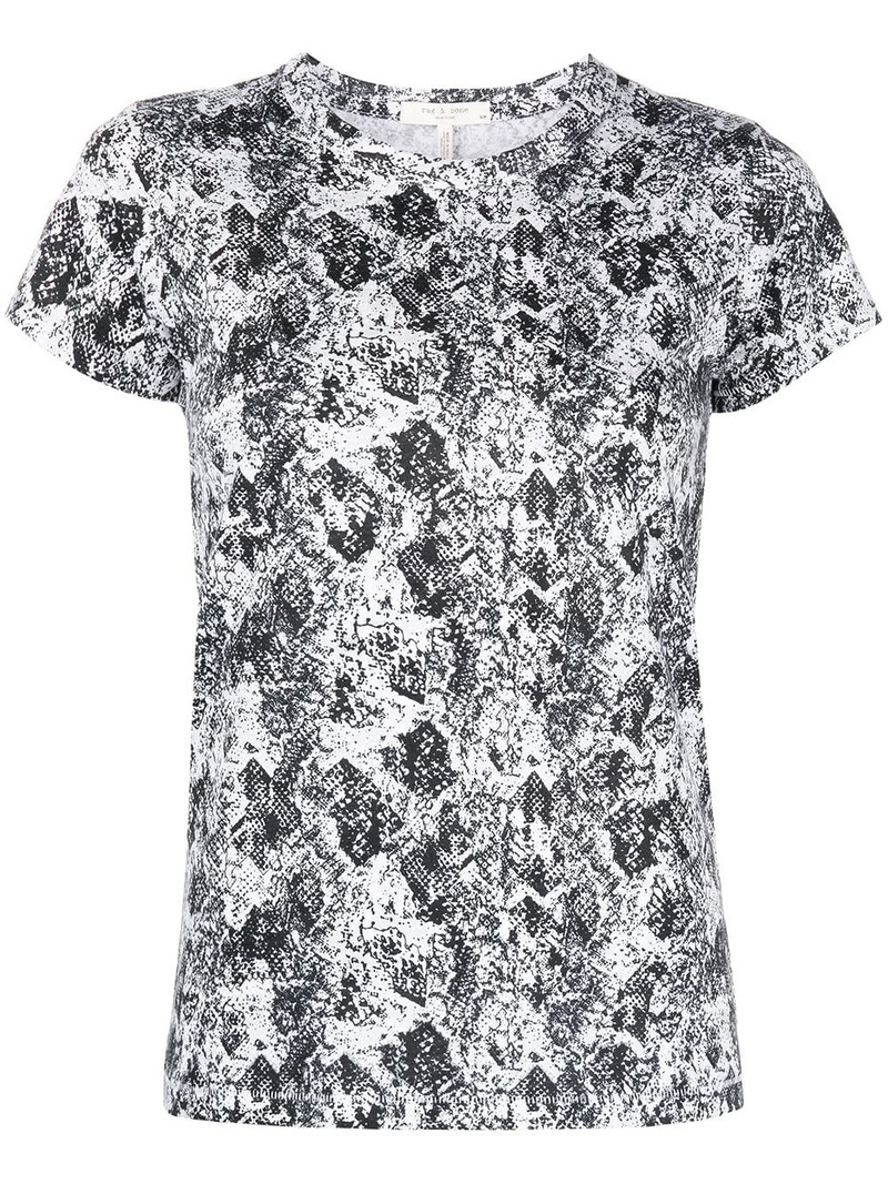 all-over snakeskin T-shirt 1