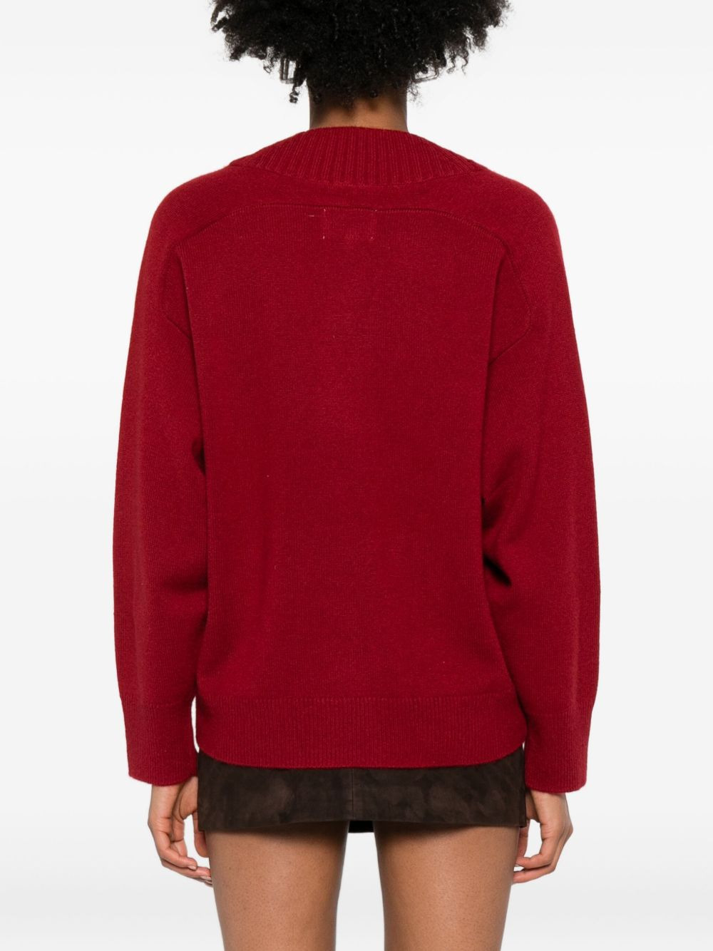 V-neck cashmere sweater - 4