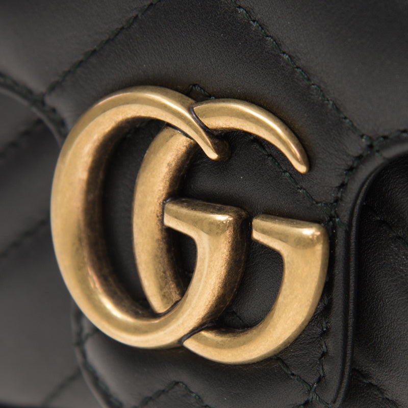 (WMNS) Gucci GG Marmont Matelasse leather super mini bag 'Black' 476433-DSVRT-1000 - 6