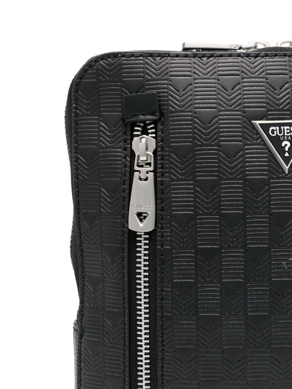 logo-embossed messenger bag - 4