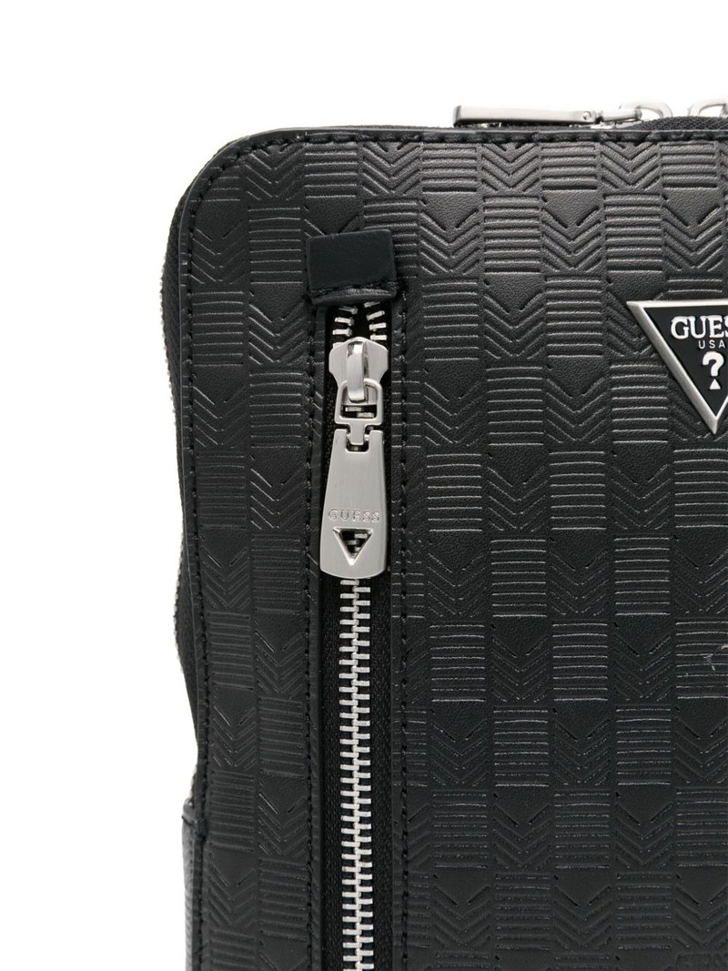 logo-embossed messenger bag 4