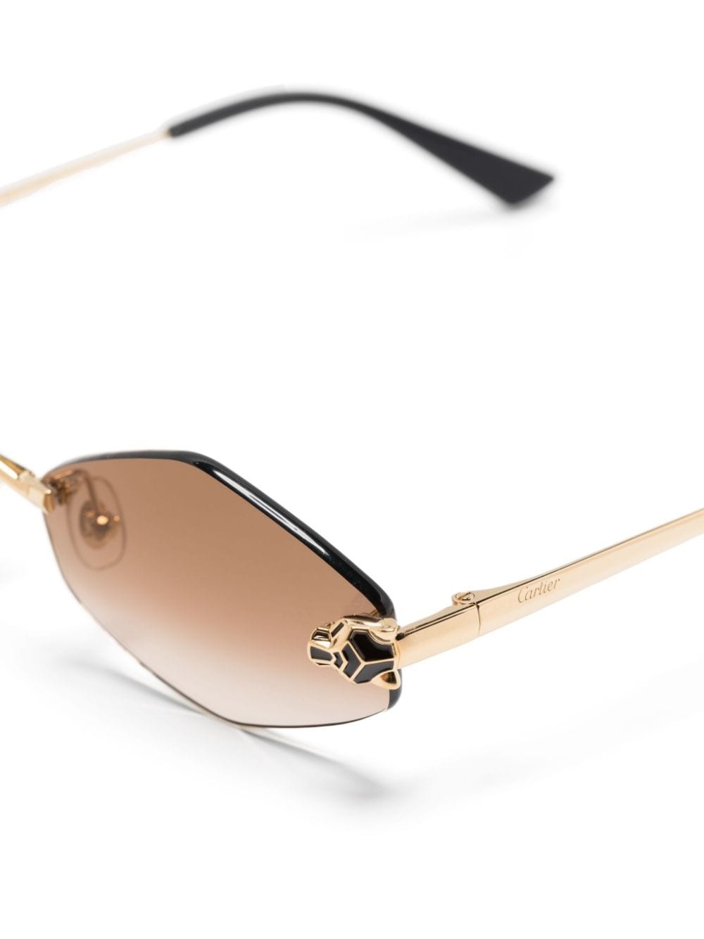 Tiger Head-plaque geometric-frame sunglasses - 3