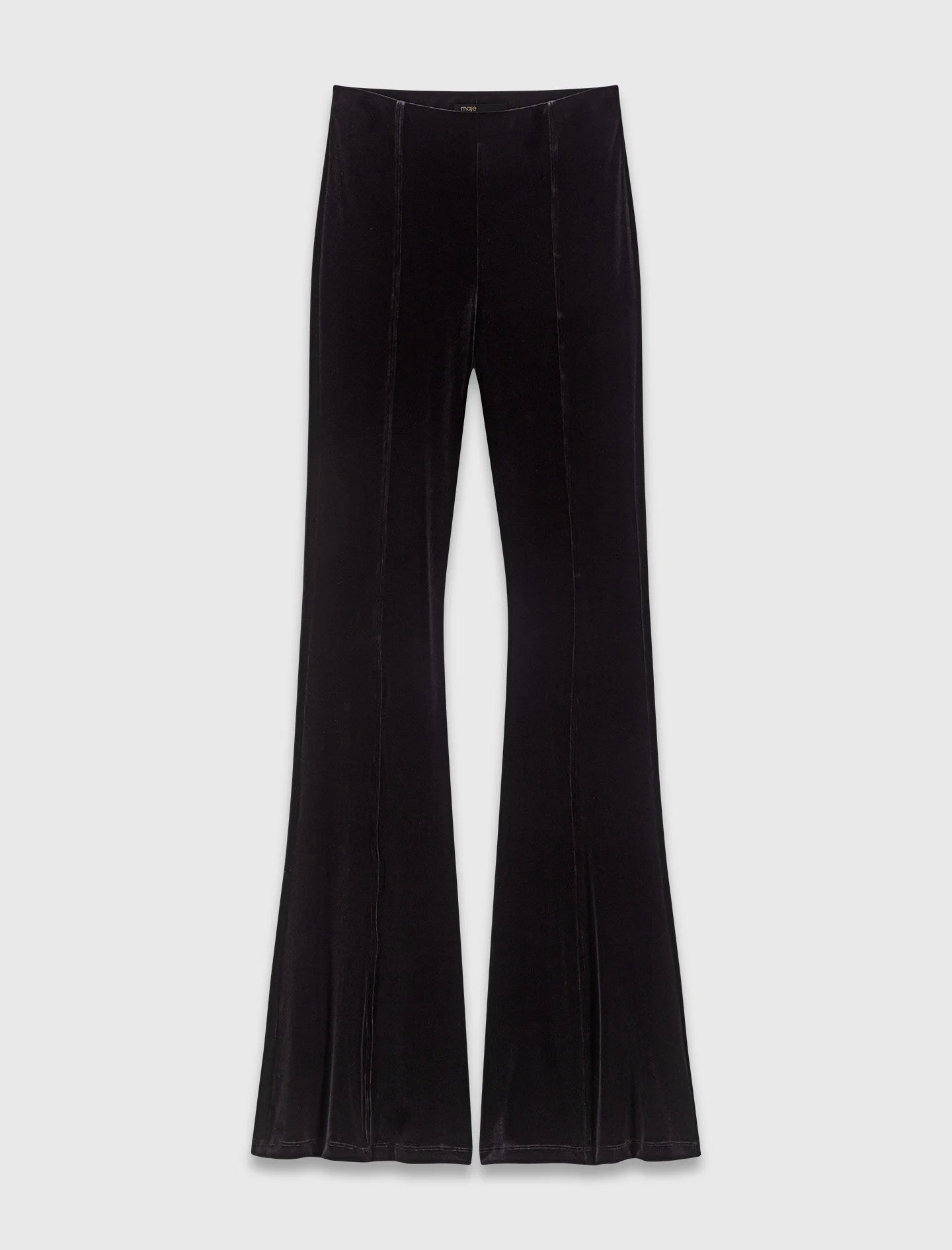 Stretch velour trousers - 1