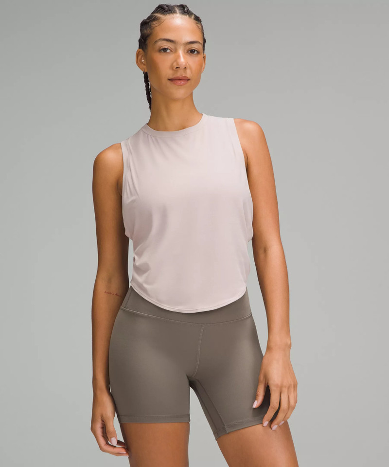 Soft-Knit Crewneck Cropped Tank Top 1